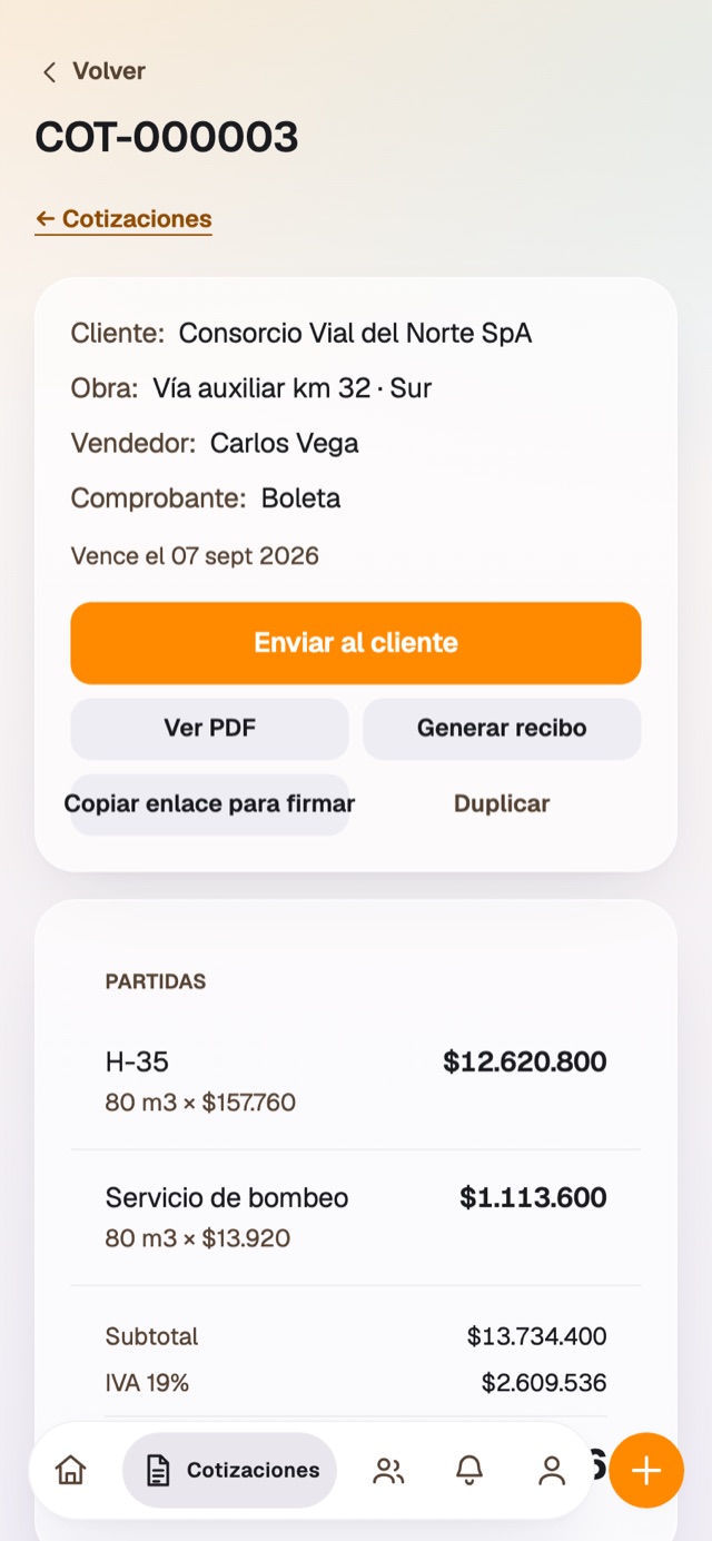 La cotización