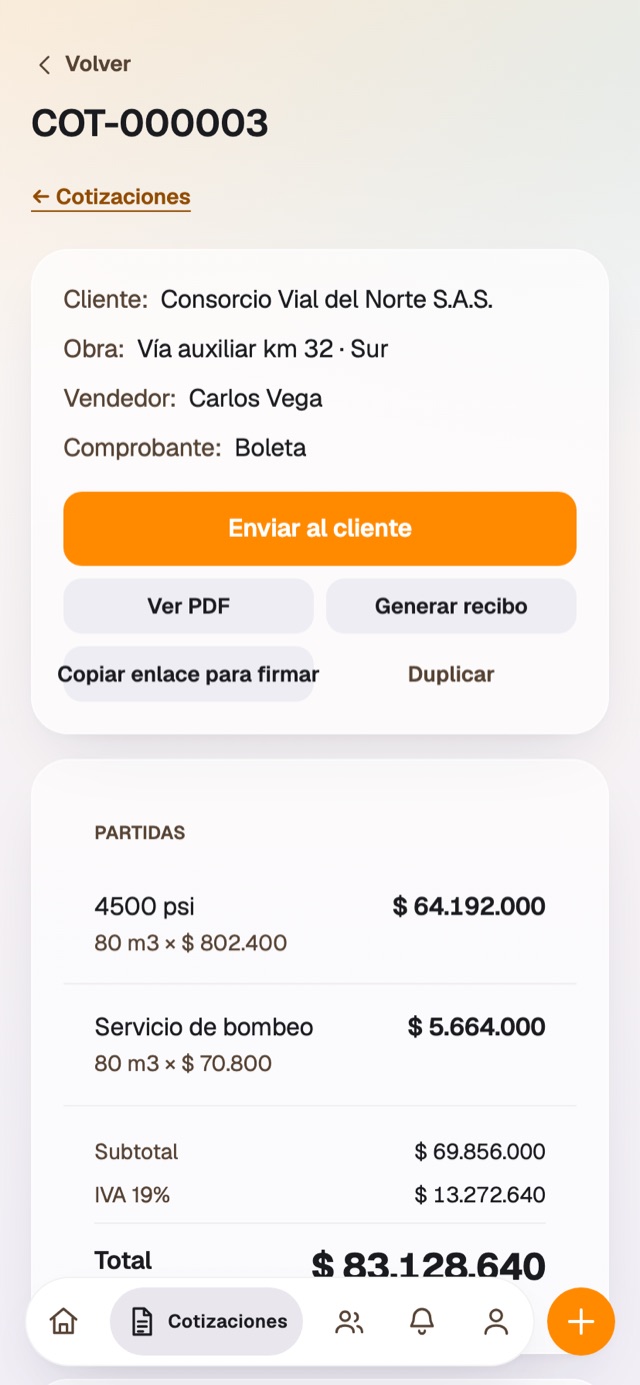 La cotización