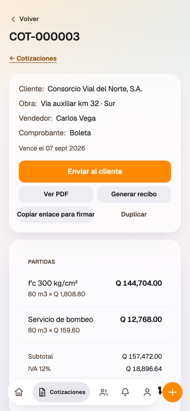La cotización