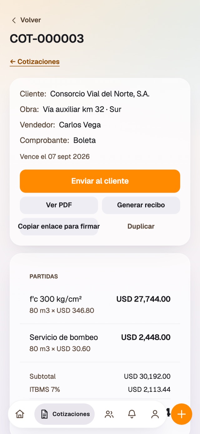 La cotización