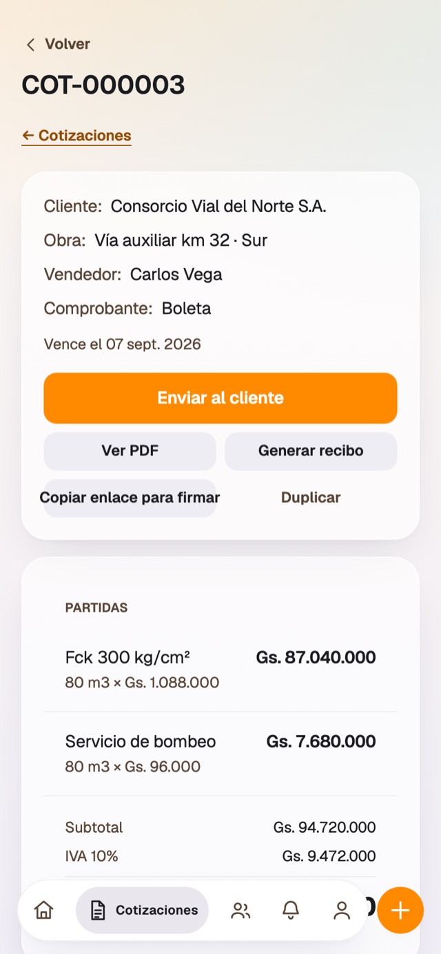 La cotización