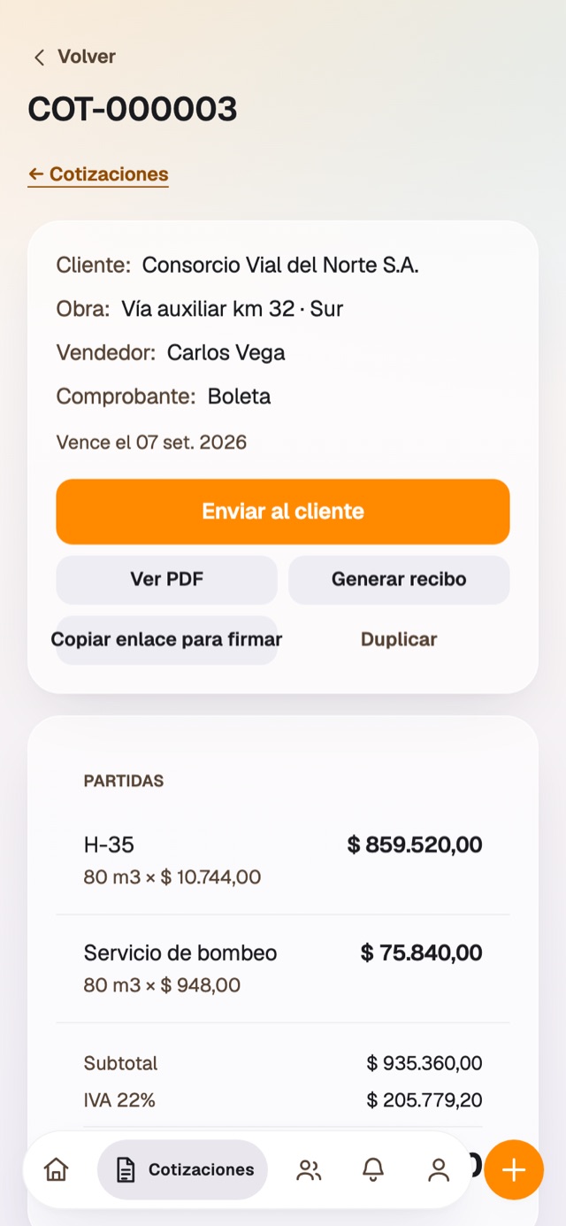 La cotización